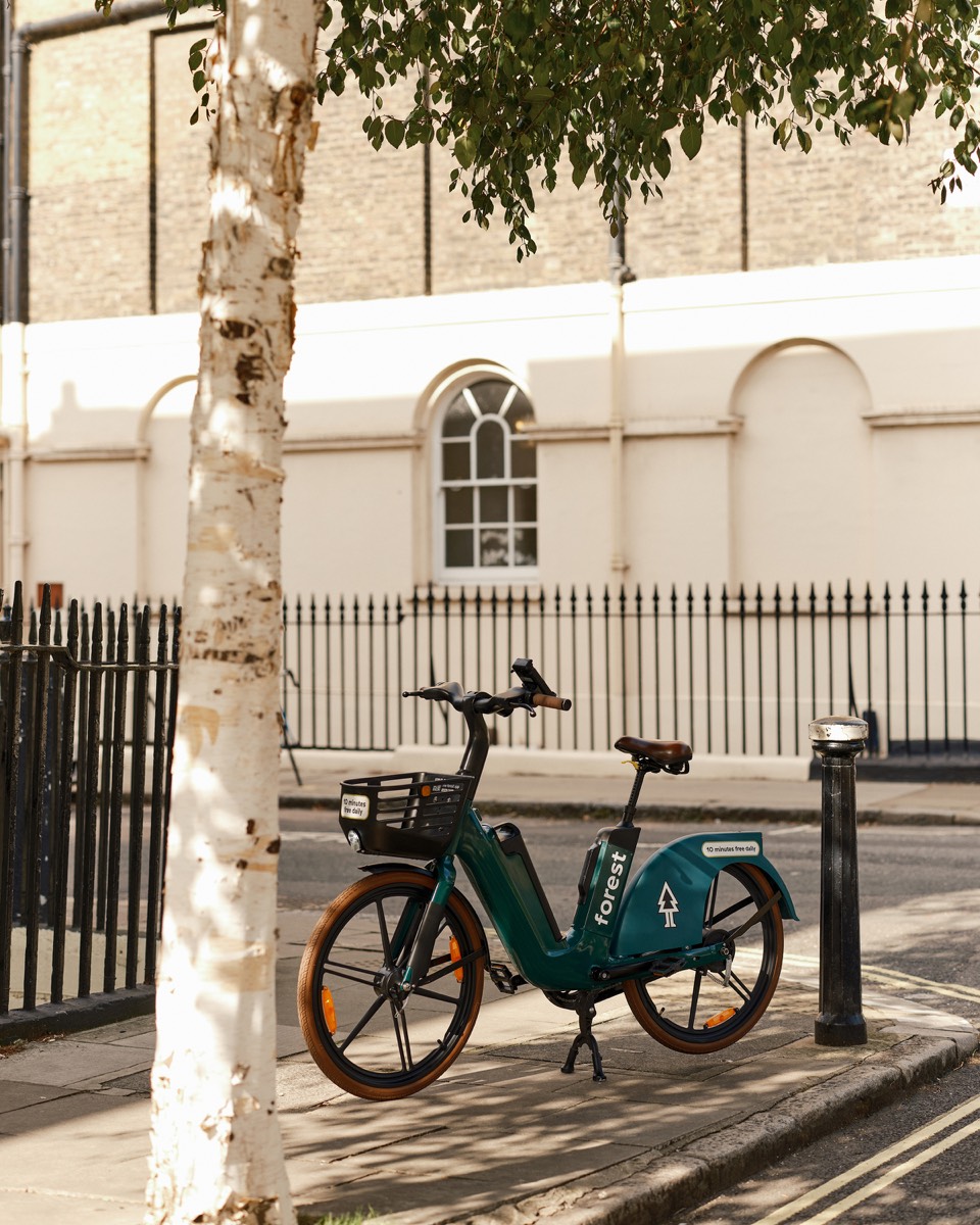 A Forest bike parked on a London street